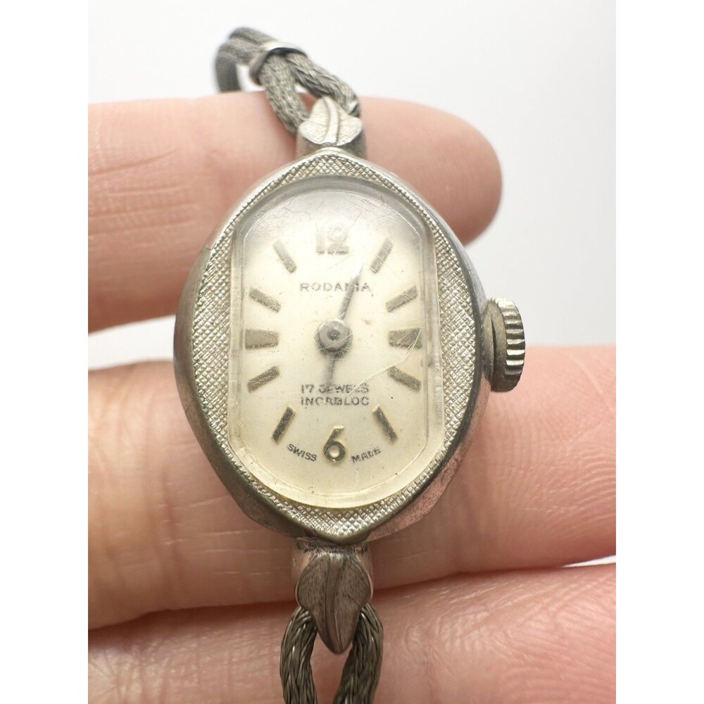 Vintage Rodania Swiss Made 17 Jewels Ladies Watch, 10k Gold Filled 5.75”